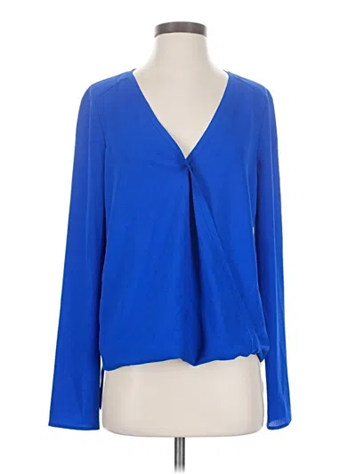Pre-owned Cooper & Ella Long Sleeve Blouse In Blue