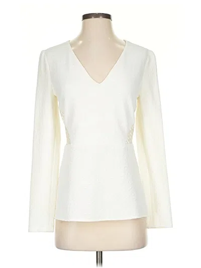 Pre-owned Cooper & Ella Long Sleeve Blouse In White
