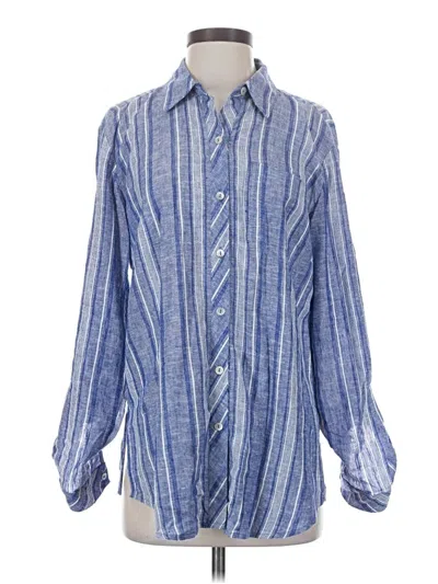 Pre-owned Cooper & Ella Long Sleeve Button Down Shirt In Blue