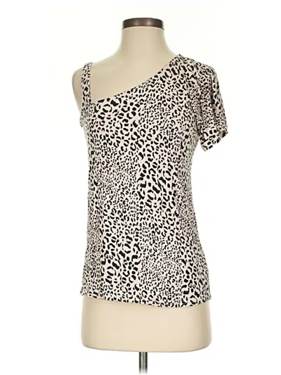 Pre-owned Cooper & Ella Short Sleeve Top Ivory One Shoulder Neckline Tops