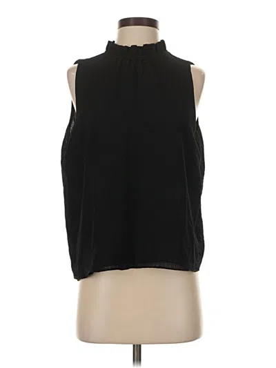Pre-owned Cooper & Ella Sleeveless Blouse In Black
