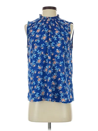 Pre-owned Cooper & Ella Sleeveless Blouse In Blue