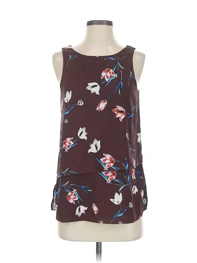 Pre-owned Cooper & Ella Sleeveless Blouse In Brown
