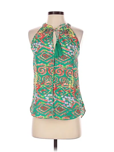 Pre-owned Cooper & Ella Sleeveless Blouse In Green