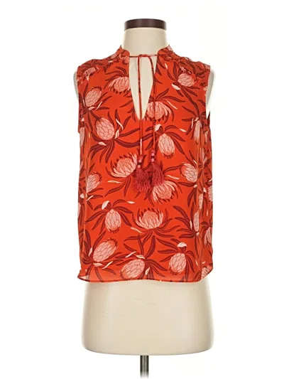 Pre-owned Cooper & Ella Sleeveless Blouse In Orange