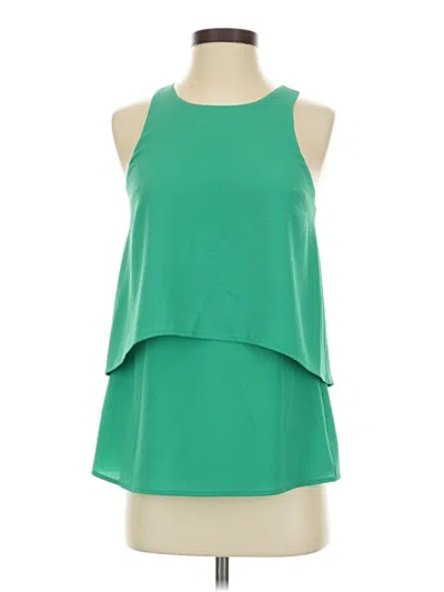 Pre-owned Cooper & Ella Sleeveless Top Green Halter Neckline Tops