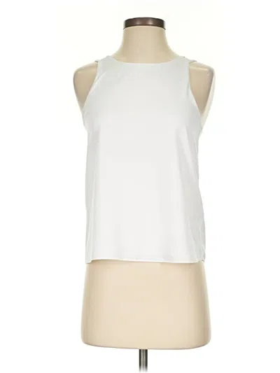 Pre-owned Cooper & Ella Sleeveless Top White Halter Neckline Tops
