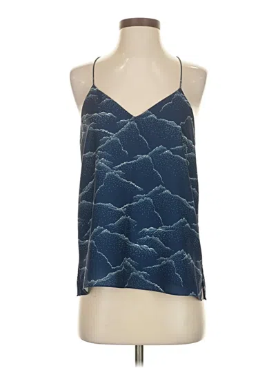 Pre-owned Cooper & Ella Tank Top Blue Halter Neckline Tops