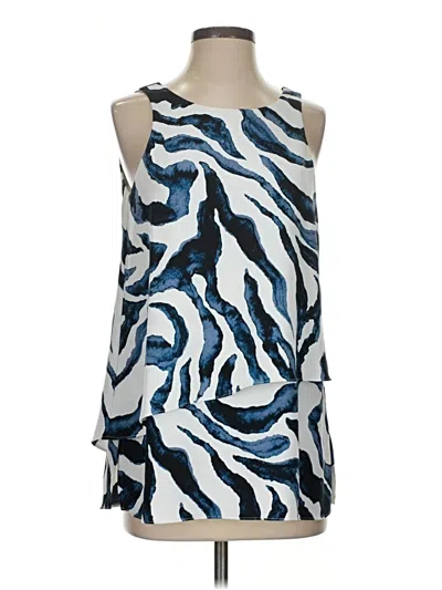 Pre-owned Cooper & Ella Tank Top Blue Halter Neckline Tops