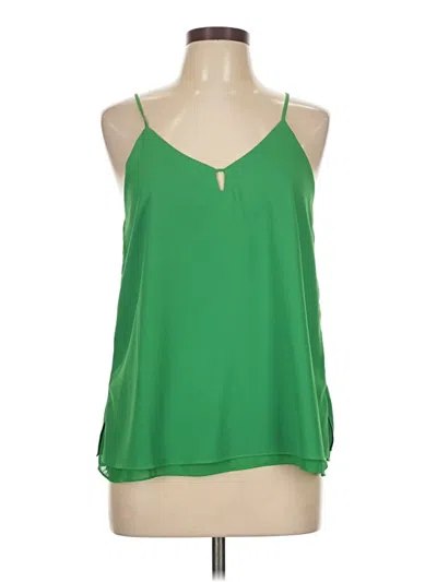 Pre-owned Cooper & Ella Tank Top Green Halter Neckline Tops