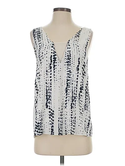 Pre-owned Cooper & Ella Tank Top Silver Plunge Neckline Tops
