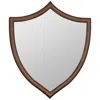 Cooper Classics Arthur Shield Wall Mirror In Brown