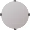 Cooper Classics Aubrey Black 35 1/2" Round Wall Mirror