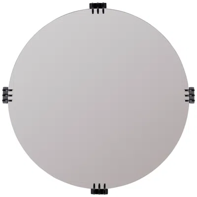 Cooper Classics Aubrey Black 35 1/2" Round Wall Mirror