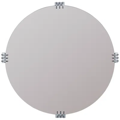 Cooper Classics Aubrey Silver 35 1/2" Round Wall Mirror