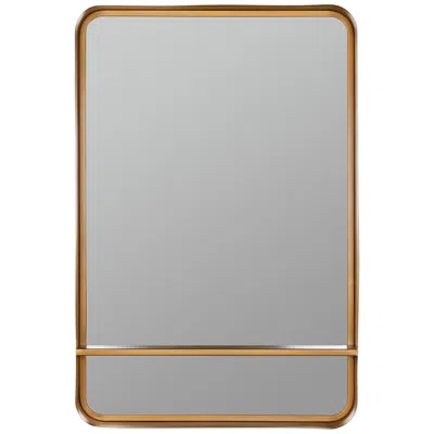 Cooper Classics Brette Antiqued Gold 24 1/4" X 36 1/2" Shelf Wall Mirror