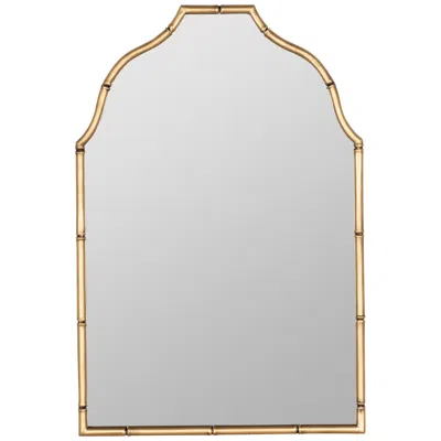 Cooper Classics Camilla Arched Shiny Gold 24" X 36" Resin Wall Mirror