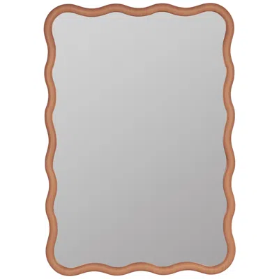 Cooper Classics Candace 40" High Pumpkin Spice Wood Wall Mirror
