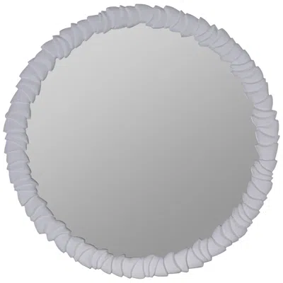 Cooper Classics Carissa White 31" X 31" Plaster Round Wall Mirror