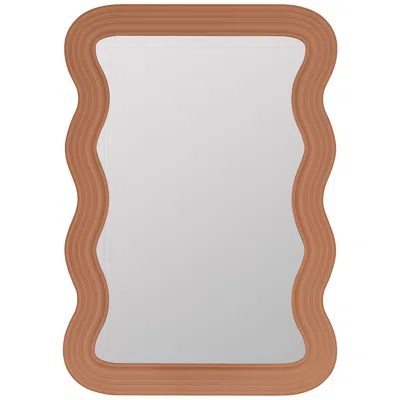Cooper Classics Frances 40" High Pumpkin Spice Brown Wood Wall Mirror