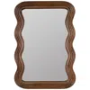 Cooper Classics Frances Walnut 28" X 40" Wavy Rectangular Wall Mirror