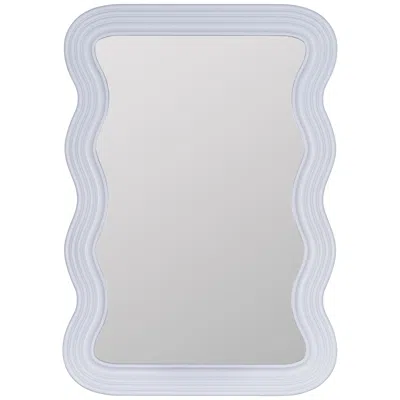 Cooper Classics Frances White 28" X 40" Wavy Rectangular Wall Mirror