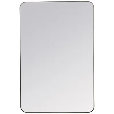 Cooper Classics Franco Matte Black 24" X 36" Rectangular Wall Mirror