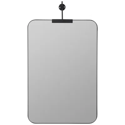 Cooper Classics Frida Shiny Black 23 3/4" X 36" Rectangular Wall Mirror