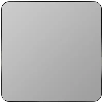 Cooper Classics Hailey 33 3/4" X 34" Matte Black Square Mirror