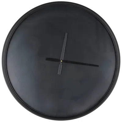 Cooper Classics Kellyn Matte Black 26" Round Wall Clock