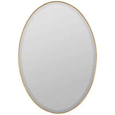 Cooper Classics Krista Shiny Gold Metal 24 3/4" X 35 3/4" Oval Wall Mirror