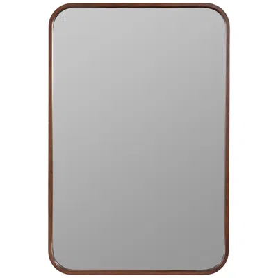 Cooper Classics Saffron Shiny Walnut 24" X 36" Rectangular Wall Mirror