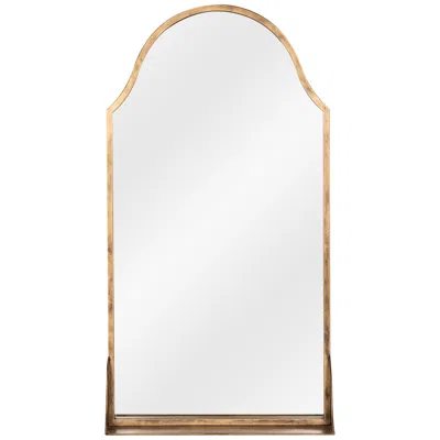 Cooper Classics Sawyer Antique Bronze 20" X 38" Wall Mirror With Shelf