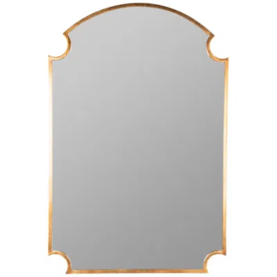 Cooper Classics Saxton Gold 27 3/4" X 42" Arched Rectangular Wall Mirror