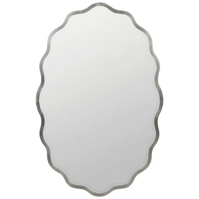 Cooper Classics Serafina Silver 23" X 35" Oval Wall Mirror