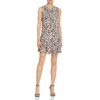 Cooper & Ella Cheetah Animal Print Drop Waist Skater Dress In Multicolor In Multi