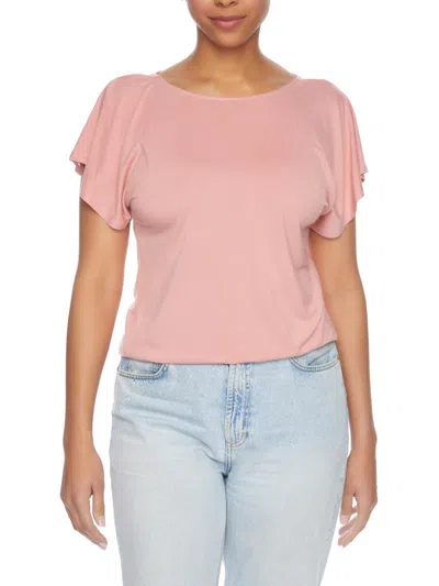 Cooper & Ella Womens Criss-cross Back Rayon Blouse In Pink