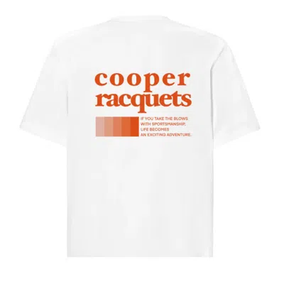Cooper Racquets Men's Adventure T-shirt White / Orange