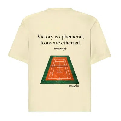 Cooper Racquets Men's Neutrals Tennis T-shirt Sarugaku Cream In White
