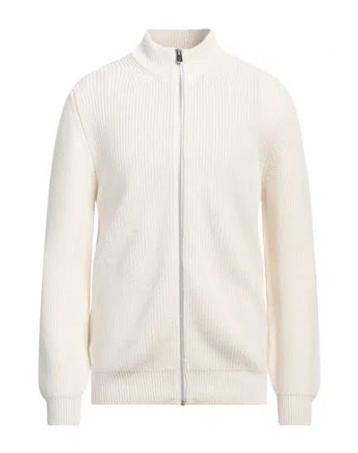 Cooperativa Pescatori Posillipo Man Cardigan Ivory Size L Merino Wool, Acrylic In White