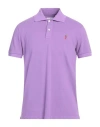Cooperativa Pescatori Posillipo Man Polo Shirt Purple Size Xxl Cotton, Elastane In Purple