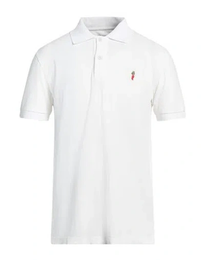 Cooperativa Pescatori Posillipo Man Polo Shirt White Size L Cotton, Elastane In White