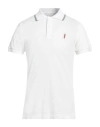 Cooperativa Pescatori Posillipo Man Polo Shirt White Size S Cotton, Elastane