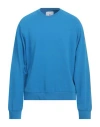 Cooperativa Pescatori Posillipo Man Sweatshirt Azure Size Xl Cotton, Elastane In Blue
