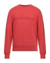 Cooperativa Pescatori Posillipo Man Sweatshirt Tomato Red Size Xxl Cotton, Elastane In Tomato Red