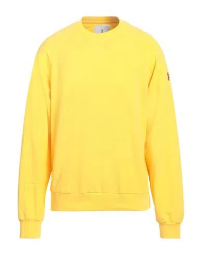 Cooperativa Pescatori Posillipo Man Sweatshirt Yellow Size Xl Cotton, Elastane