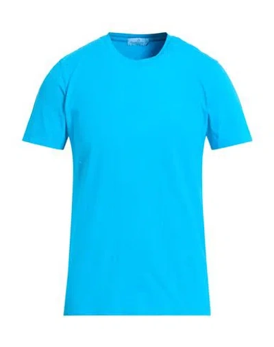 Cooperativa Pescatori Posillipo Man T-shirt Azure Size 3xl Cotton, Elastane In Blue
