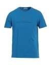 Cooperativa Pescatori Posillipo Man T-shirt Azure Size M Cotton, Elastane In Blue