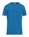 Cooperativa Pescatori Posillipo Man T-shirt Azure Size M Cotton, Elastane In Blue