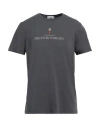 Cooperativa Pescatori Posillipo Man T-shirt Lead Size 3xl Cotton, Elastane In Grey